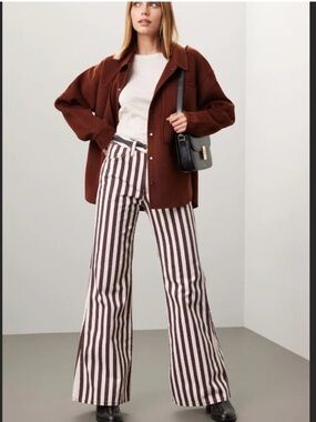 Free People Wrangler The Wanderer Striped Jeans 24x34